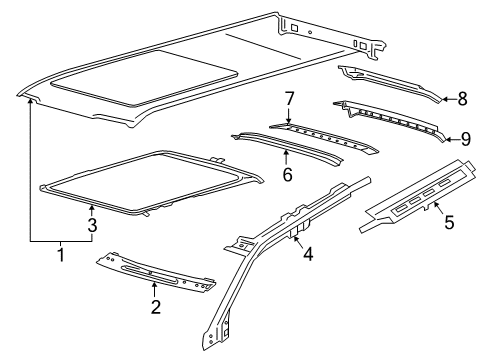 2024 Ford Expedition Roof & Components Diagram 2 - Thumbnail