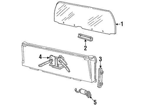 1995 Ford Bronco Tail Gate Diagram 2 - Thumbnail