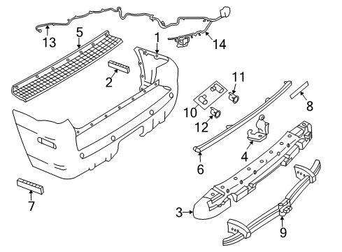 2003 Mercury Mountaineer Rear Bumper Diagram