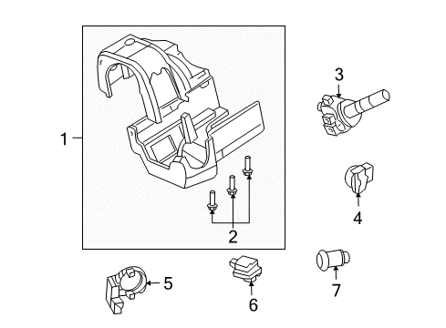 2007 Ford Explorer Sport Trac Anti-Theft Components Diagram