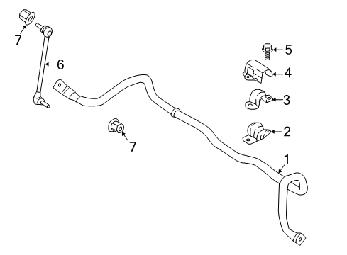 2019 Ford EcoSport Stabilizer Bar & Components - Front Diagram