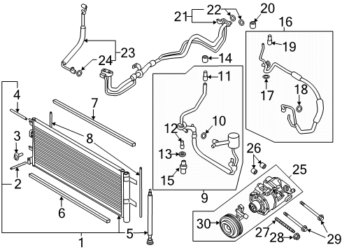 2018 Lincoln Continental A/C Condenser, Compressor & Lines Diagram 3 - Thumbnail