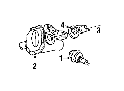 1994 Ford Aerostar Seal Assembly Oil Diagram for F39Z3254A