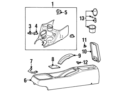 1998 Ford Contour Console Diagram