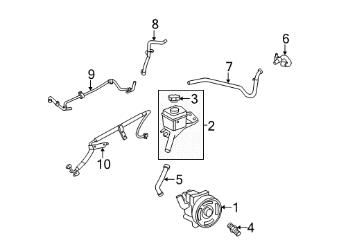 2006 Lincoln Zephyr P/S Pump & Hoses, Steering Gear & Linkage Diagram