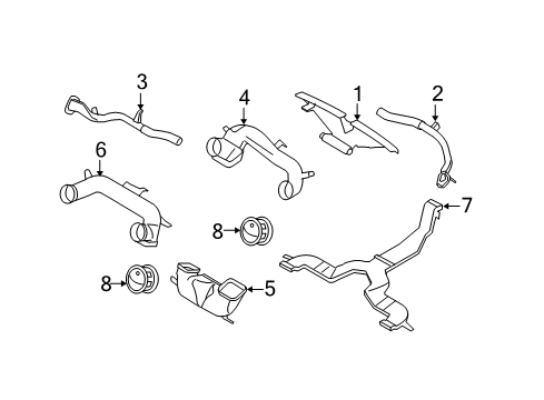 2008 Ford F-350 Super Duty Ducts Diagram