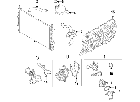 2020 Ford Transit-350 HD MOTOR AND FAN ASY - ENGINE COO Diagram for LK4Z-8C607-D