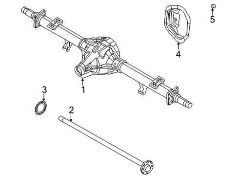 2019 Ford E-350 Super Duty Axle Housing - Rear Diagram