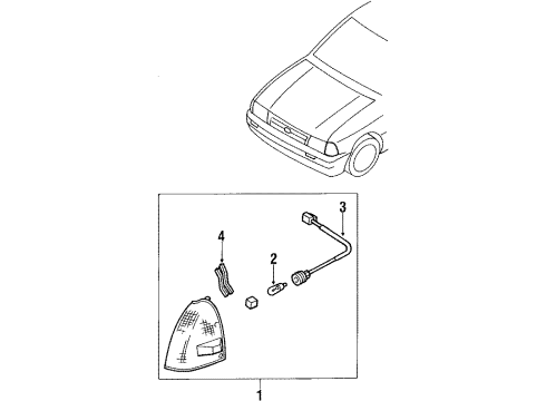 1988 Ford Festiva Side Marker Lamps Diagram