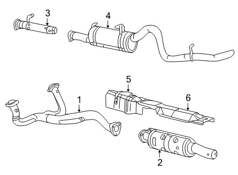 2003 Ford Excursion Muffler And Pipe Assy - Rear Diagram for YC3Z-5230-AC