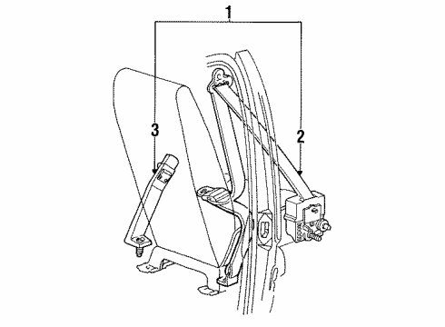 1997 Ford Aerostar Seat Belt Assembly Diagram for F79Z-11611B08-BAC