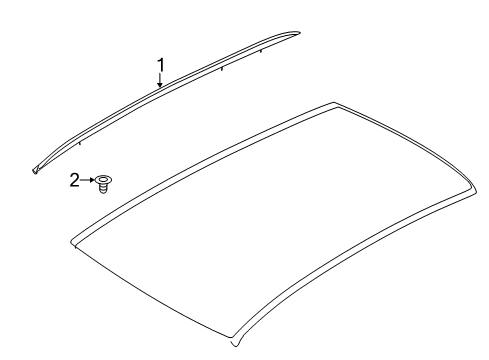 2015 Lincoln MKC Exterior Trim - Roof Diagram