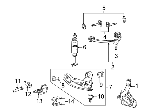 2003 Ford Explorer Sport Front Suspension Components, Stabilizer Bar, Torsion Bar Diagram