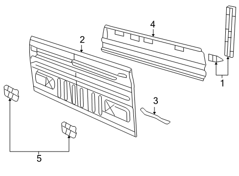 2004 Ford F-150 Back Panel Diagram 2 - Thumbnail