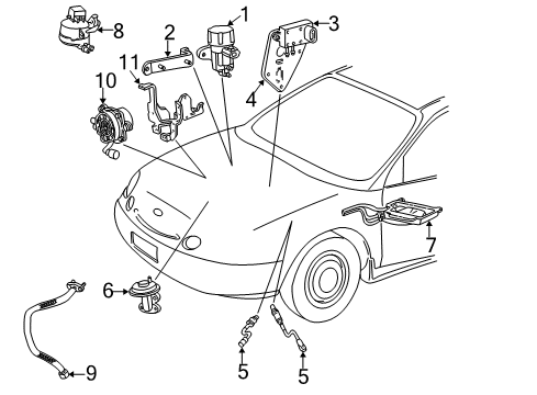 2000 Ford Taurus Valve Assembly Diagram for F7DZ-9C915-AA