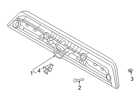 2023 Ford F-150 High Mount Lamps Diagram 1 - Thumbnail