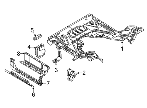 2023 Ford E-350 Super Duty Pan Assembly - Floor Diagram for 9C2Z-1511135-A