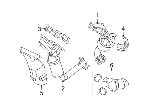 2008 Mercury Milan Exhaust Manifold Diagram 3 - Thumbnail