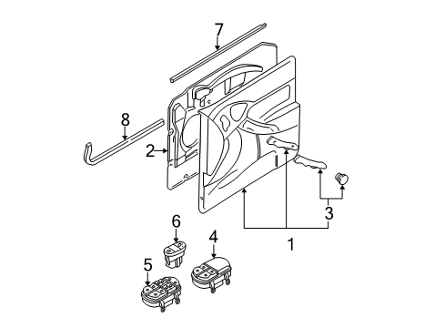 2005 Ford Focus Front Door Diagram 6 - Thumbnail