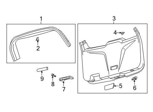 2014 Ford Explorer Interior Trim - Lift Gate Diagram