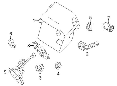 2013 Ford F-150 Shroud Assembly - Steering Column Diagram for BL3Z-3530-BE