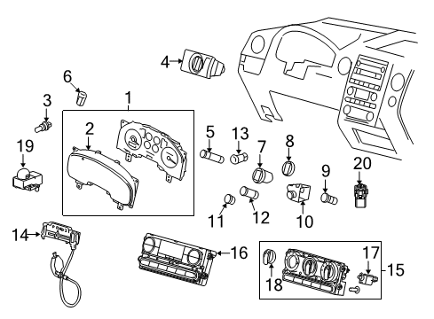 2007 Ford F-150 Bulb Diagram for YL3Z-13B765-CA