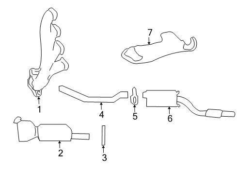 2004 Mercury Marauder Exhaust Components Diagram