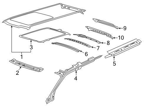 2020 Lincoln Navigator Roof & Components Diagram 3 - Thumbnail