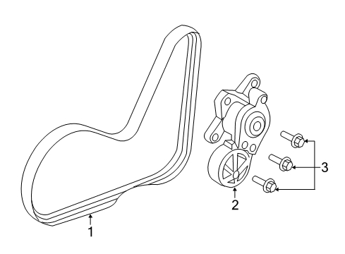 2018 Ford Police Interceptor Sedan Belts & Pulleys, Cooling Diagram 3 - Thumbnail