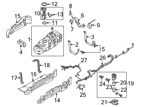 2011 Ford F-250 Super Duty Fuel System Components Diagram 1 - Thumbnail