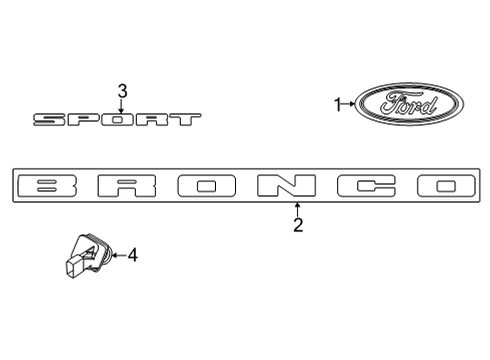 2023 Ford Bronco Sport Parking Aid Diagram