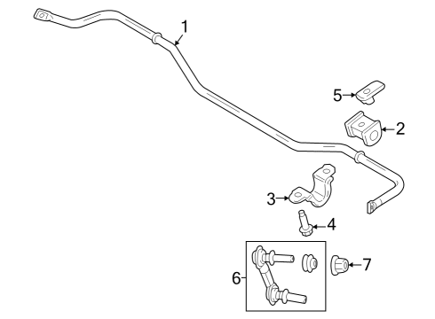 2024 Ford Mustang Stabilizer Bar & Components - Rear Diagram