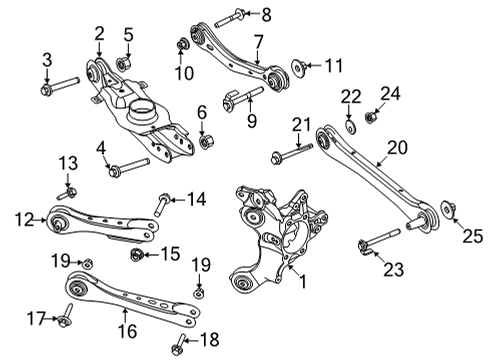 2022 Ford Mustang Mach-E NUT AND WASHER ASY - CASTLE Diagram for -W520227-S440