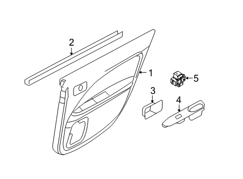 2009 Ford Fusion Rear Door Diagram 3 - Thumbnail