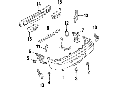 1997 Ford Probe Impact Bar Diagram for F52Z17906A