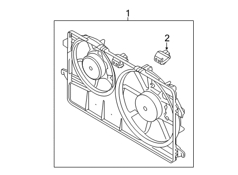 2011 Ford Transit Connect Cooling System, Radiator, Water Pump, Cooling Fan Diagram