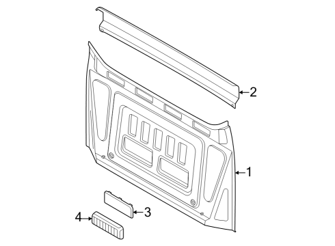 2023 Ford E-Transit Rear Body Diagram