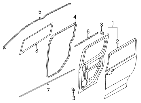 2021 Ford Transit Connect Panel - Outer Diagram for DT1Z-61257K14-BD