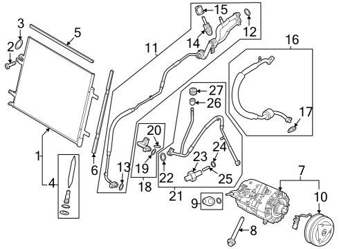 2023 Ford F-350 Super Duty A/C Compressor Diagram