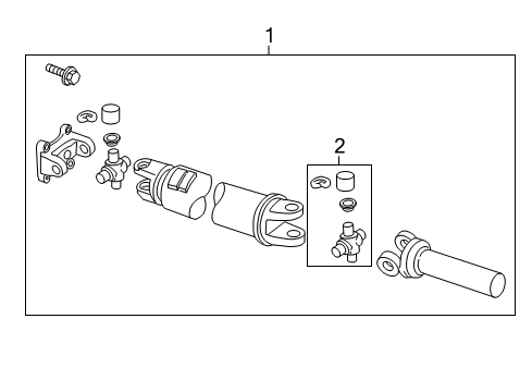 2007 Ford F-350 Super Duty Drive Shaft - Rear Diagram