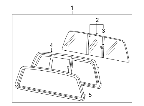 2008 Ford F-350 Super Duty Back Glass Diagram