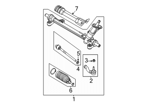 2023 Ford Maverick Steering Column & Wheel, Steering Gear & Linkage Diagram