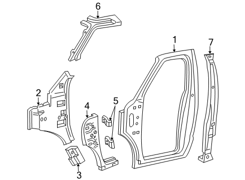 2001 Ford E-150 Econoline Club Wagon Uniside Diagram 1 - Thumbnail