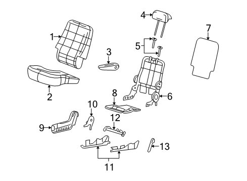 2005 Ford Freestar Frame And Spring - Front Seat Cushion Diagram for 3F2Z-1763100-AA