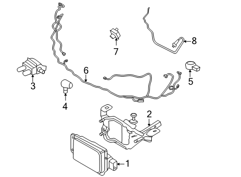 2022 Lincoln Corsair Electrical Components - Front Bumper Diagram