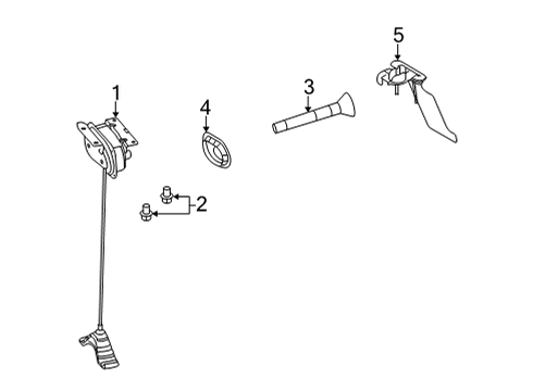 2019 Ford E-350 Super Duty Spare Tire Carrier Diagram