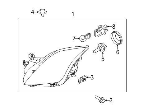 2010 Mercury Milan Headlamps Diagram