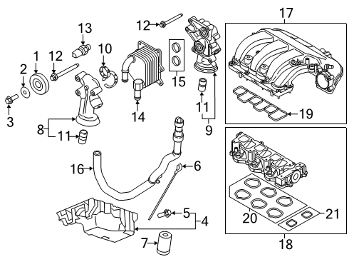 2018 Ford Edge Engine Parts & Mounts, Timing, Lubrication System Diagram 3 - Thumbnail