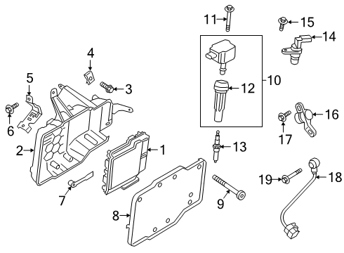 2019 Ford Transit Connect Coil Assembly - Ignition Diagram for 9E5Z-12029-A