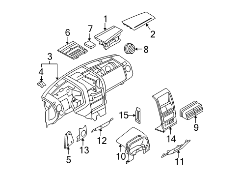 2008 Mercury Mountaineer Instrument Panel Diagram